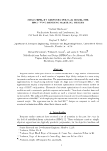 MULTIFIDELITY RESPONSE SURFACE MODEL FOR HSCT WING