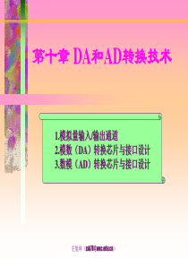 第十、十一章  AD和DA转换技术 处理器新技术