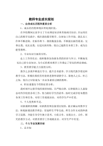 数学教师个人专业成长发展五年规划