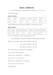 司机工资方案调整