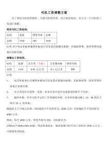 司机工资调整方案