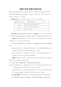 直接引语变间接引语的方法