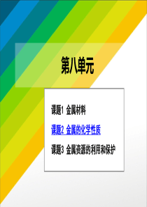 新人教版九年级化学第八单元金属的化学性质课件精讲