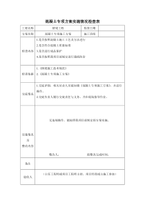 施工组织设计及专项方案检查表