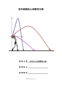 双手头上向前掷实心球教案