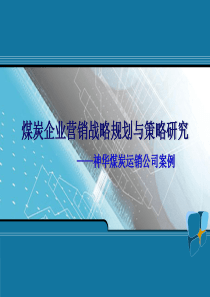 煤炭企业营销战略规划与策略研究