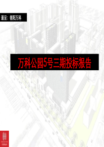 万科公园5号三期投标报告