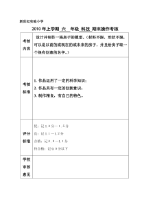 六年级科技操作考核方案