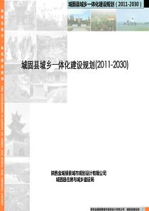 城固县城乡一体化建设规划(评优)