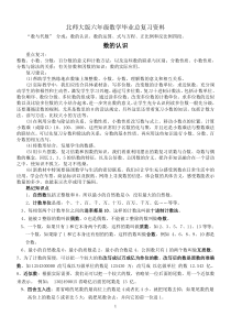 北师大版六年级数学毕业总复习资料