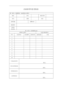 内部讲师年度考核表