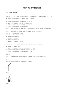 2016年陕西省中考化学试题及答案解析