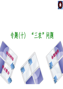 2014届中考历史复习方案课件(知识网络+要点整合+命题规律)：专题(十)  “三农”问题