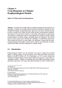 4Crop Response to Climate Ecophysiological Models