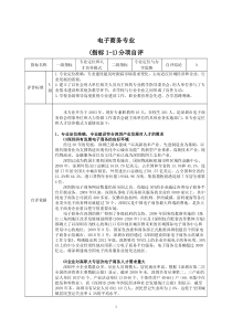 电子商务专业评估报告