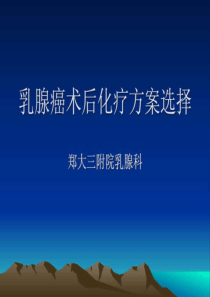 乳腺癌术后化疗方案的选择_图文.ppt