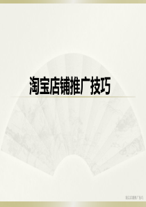 【培训教材】淘宝店铺推广技巧