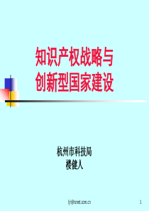 20080409知识产权战略与创新型城市建设