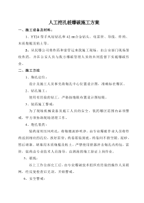 【精选资料】人工挖孔灌注桩爆破施工方案