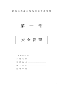 建筑工程施工现场安全管理资料全套样本