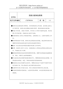 酒店餐饮业-西厨大厨岗位职责(doc)