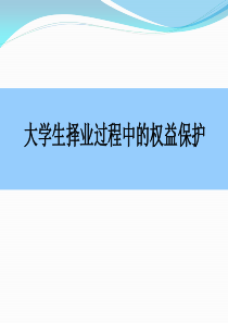 大学生择业过程中的权益保护