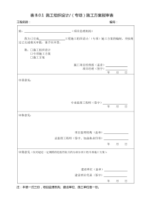 施工组织设计及(专项)施工方案报审表