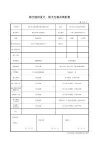 001-TJ1.7 施工组织设计、施工方案及审批表