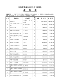 汽车整车实训室建设方案