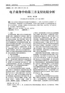 电子商务中的第三方支付比较分析