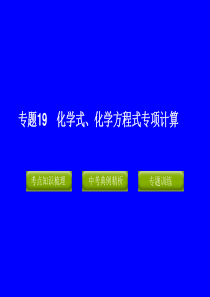 2012中考化学复习精品课件专题19 化学式、化学方程式专项计算