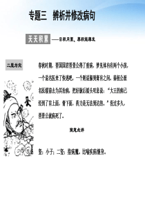 【创新设计】2012版高考语文总复习 1.1语言文字运用 专题三 辨析并修改病句课件 语文版解析