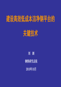 建设高效低成本洁净钢平台的关键技术-1008