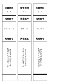 标准档案盒脊背(格式已设置好)