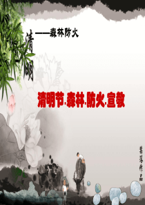 清明节防火主题班会课件01