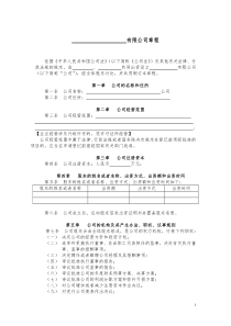 合资有限责任公司章程(不设董事会不设监事会)