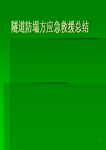 隧道防坍方应急预案总结