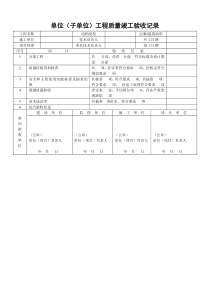 工程验收表格