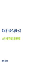 内控自评测试培训交流资料