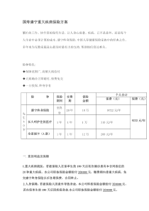 国寿康宁重大疾病保险方案