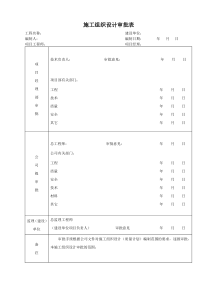 方案报审及审批表