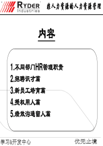 非人力资源经理的人力资源管理分享