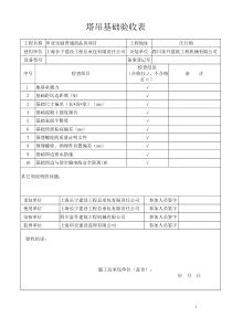 塔吊基础验收表