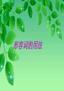 形容词用法