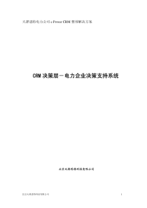 CRM决策层-电力企业决策支持系统