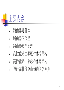 高性能路由器体系结构