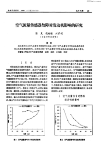 【期刊论文】空气流量传感器故障对发动机影响的研究