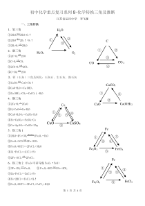 初中化学重点复习系列8-化学转换三角及推断