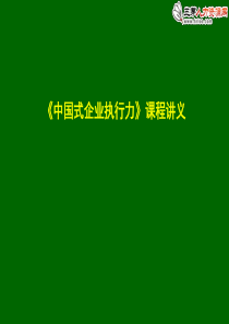 中国式企业执行力(138页PPT)