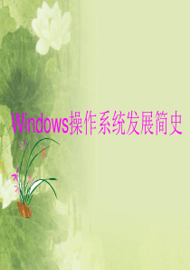 windows操作系统发展简史